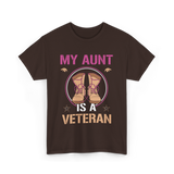 My Aunt Is A Veteran Veterans T-Shirt - Dark Chocolate