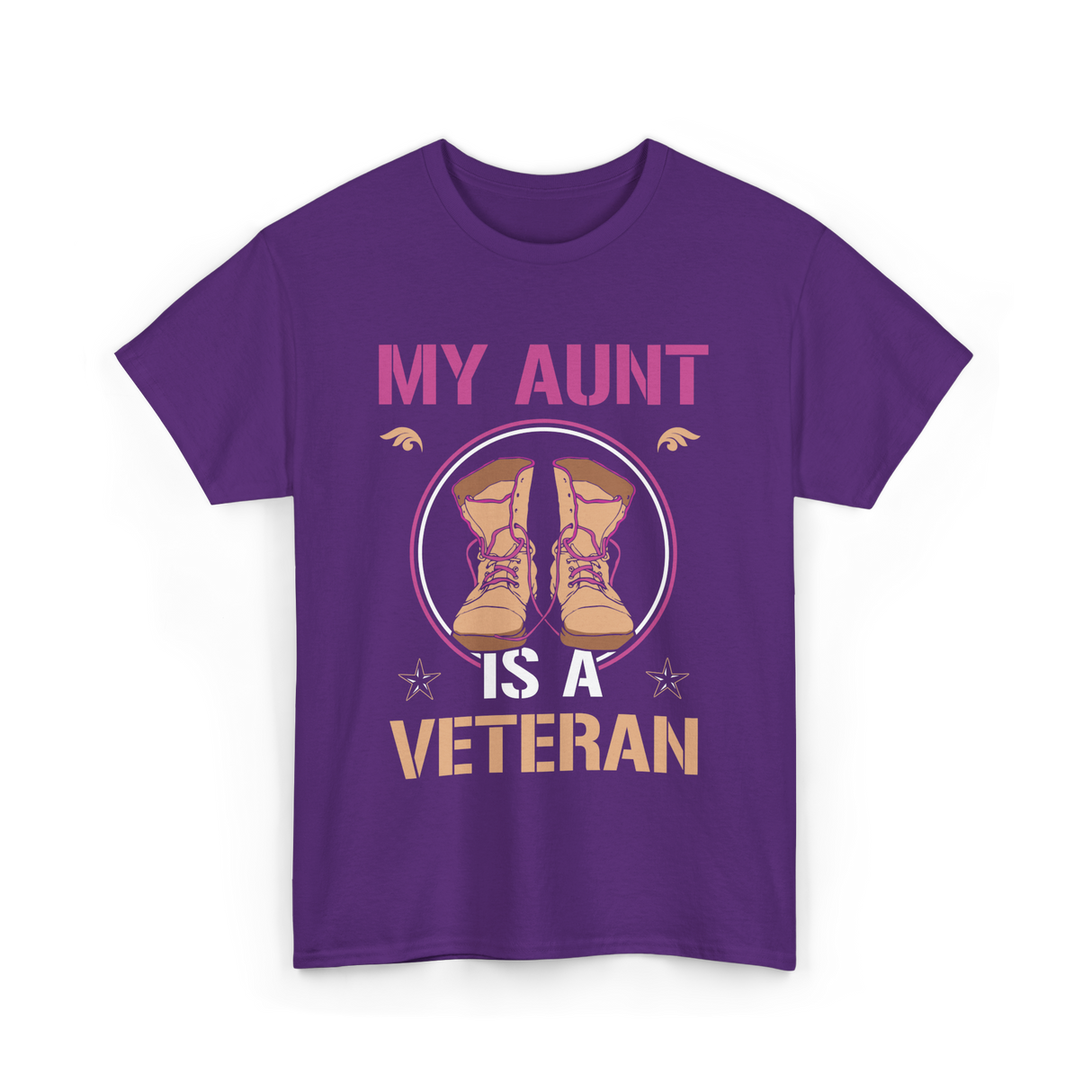 My Aunt Is A Veteran Veterans T-Shirt - Purple