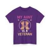 My Aunt Is A Veteran Veterans T-Shirt - Purple