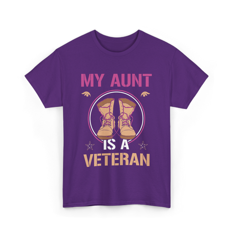 My Aunt Is A Veteran Veterans T-Shirt - Purple