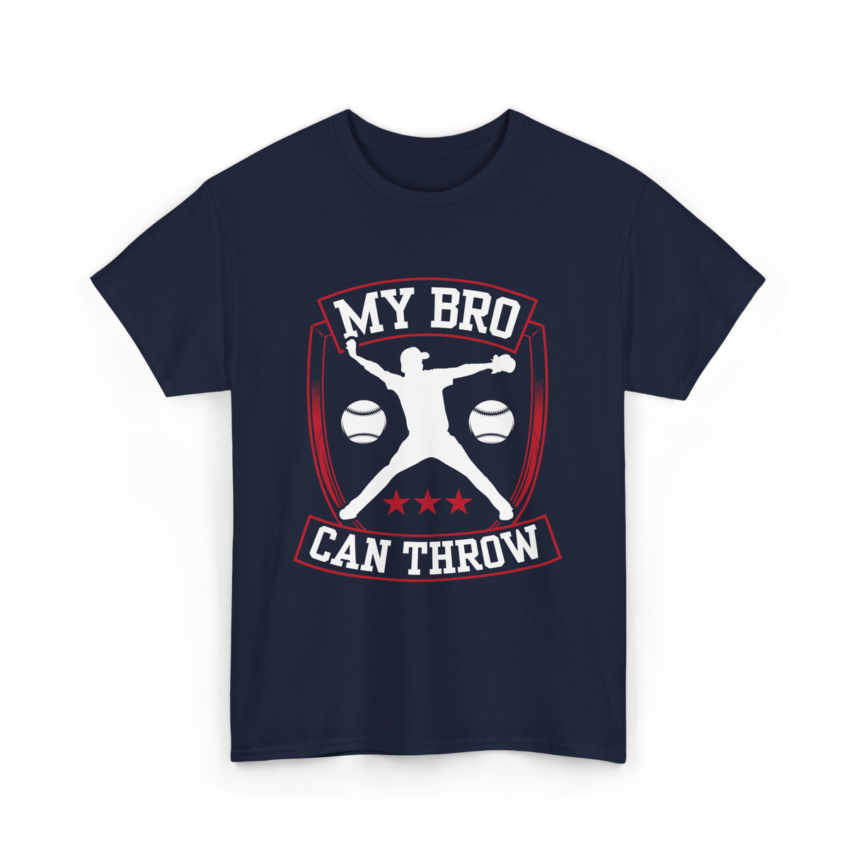 My Bro Can Throw Baseball T-Shirt - Navy