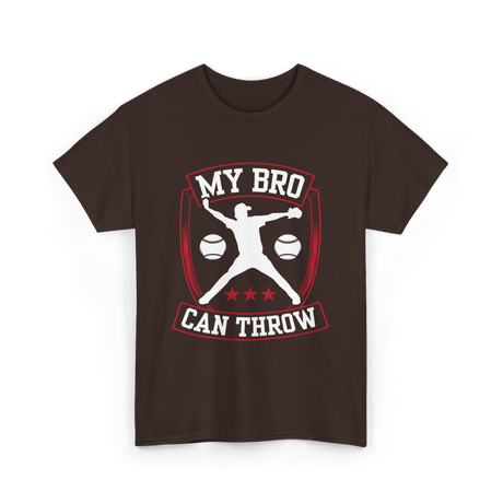 My Bro Can Throw Baseball T-Shirt - Dark Chocolate