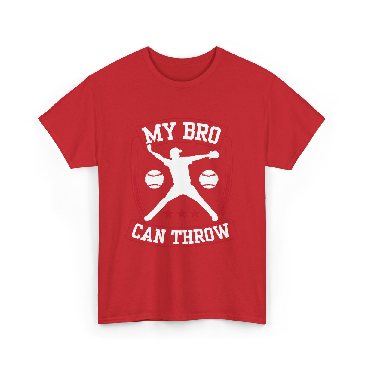 My Bro Can Throw Baseball T-Shirt - Red