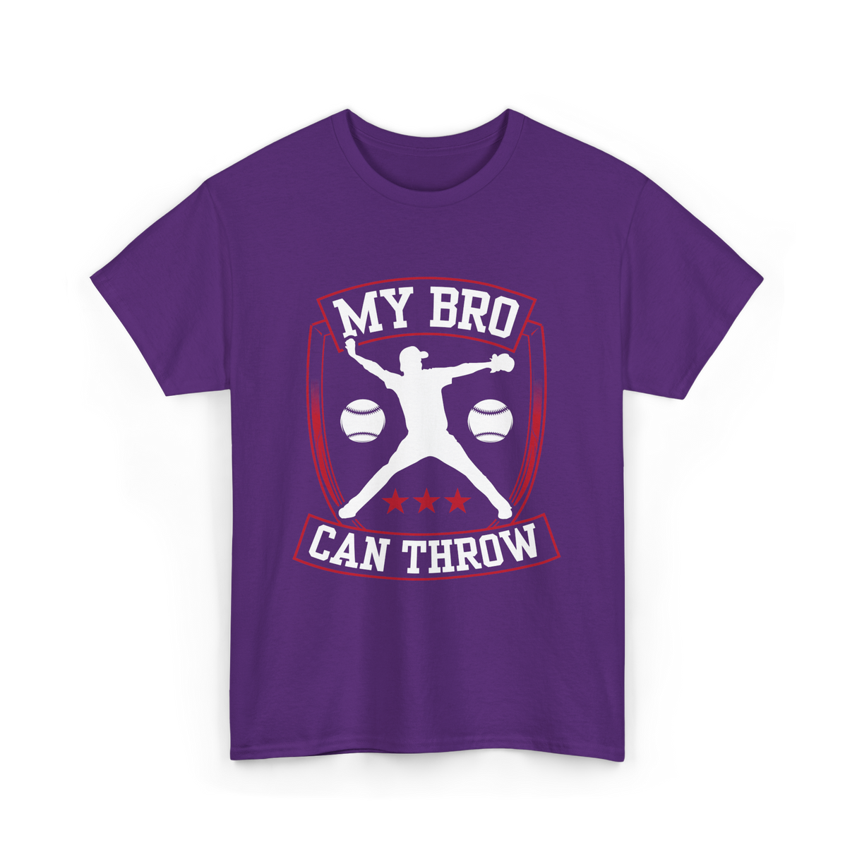 My Bro Can Throw Baseball T-Shirt - Purple