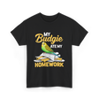 My Budgie Ate Homework Budgerigar T-Shirt - Black