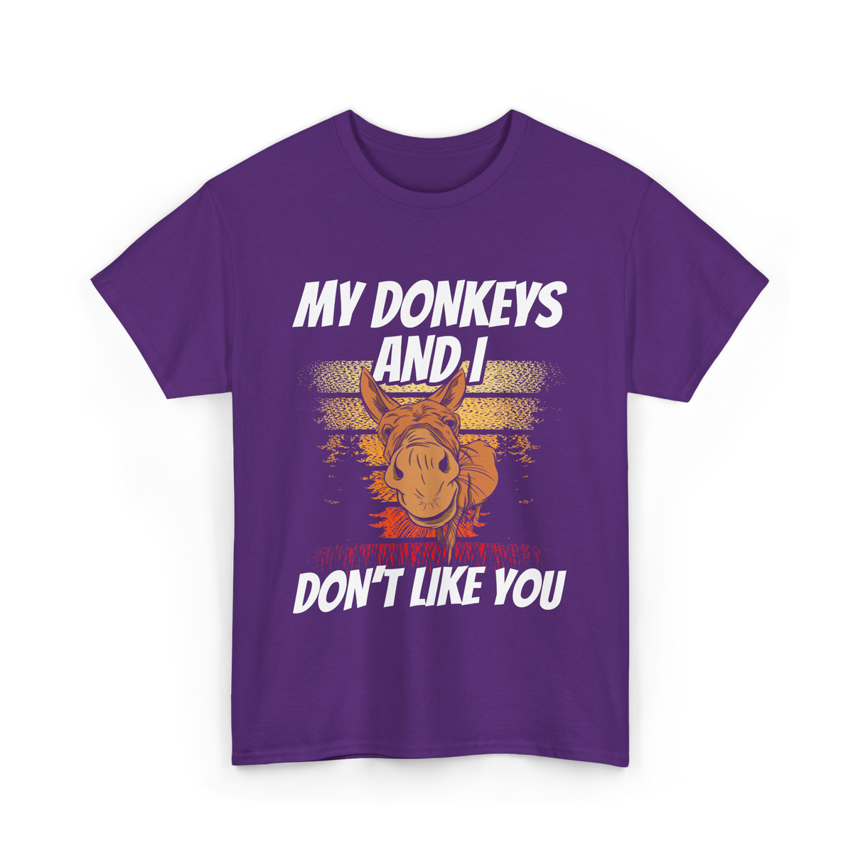 My Donkeys And I Donkey Lover T-Shirt - Purple