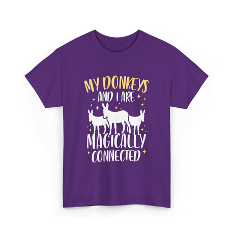 My Donkeys Are Connected Donkey T-Shirt - Purple