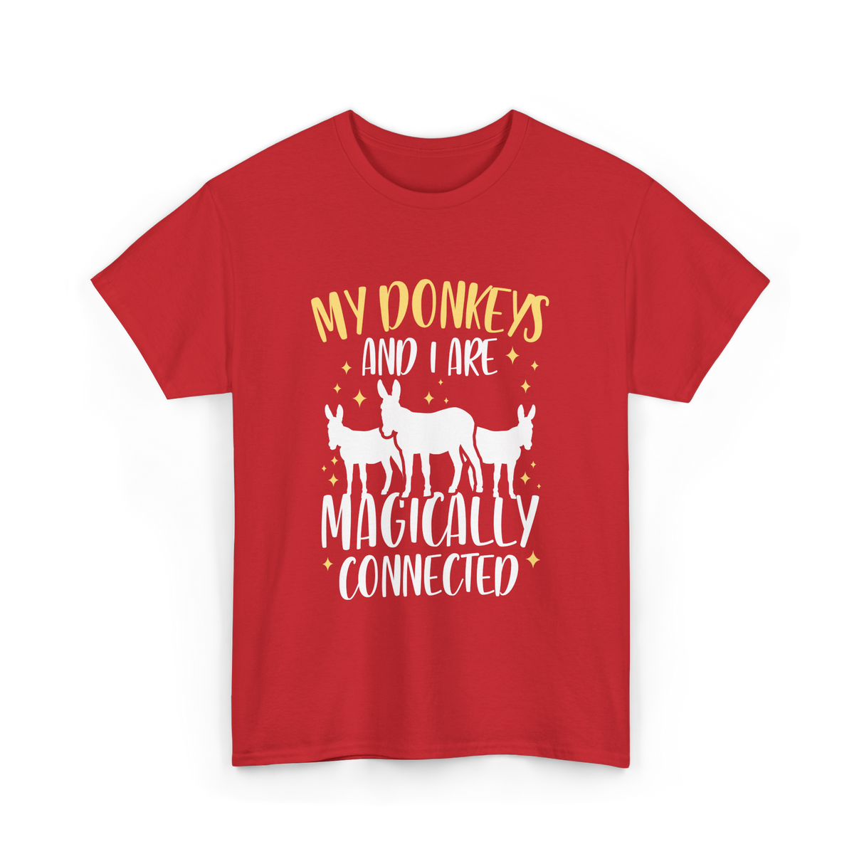 My Donkeys Are Connected Donkey T-Shirt - Red