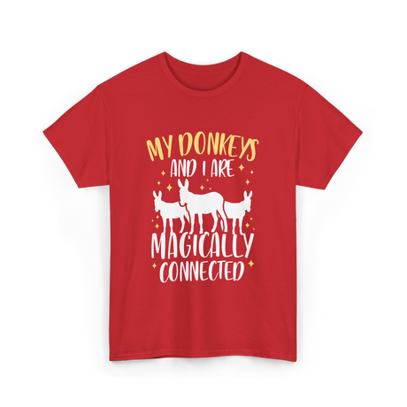 My Donkeys Are Connected Donkey T-Shirt - Red