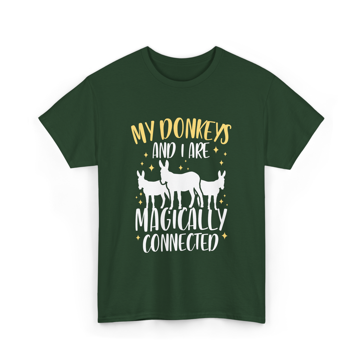 My Donkeys Are Connected Donkey T-Shirt - Forest Green