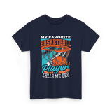 My Favorite Basketball Player Dad Coach T-Shirt - Navy