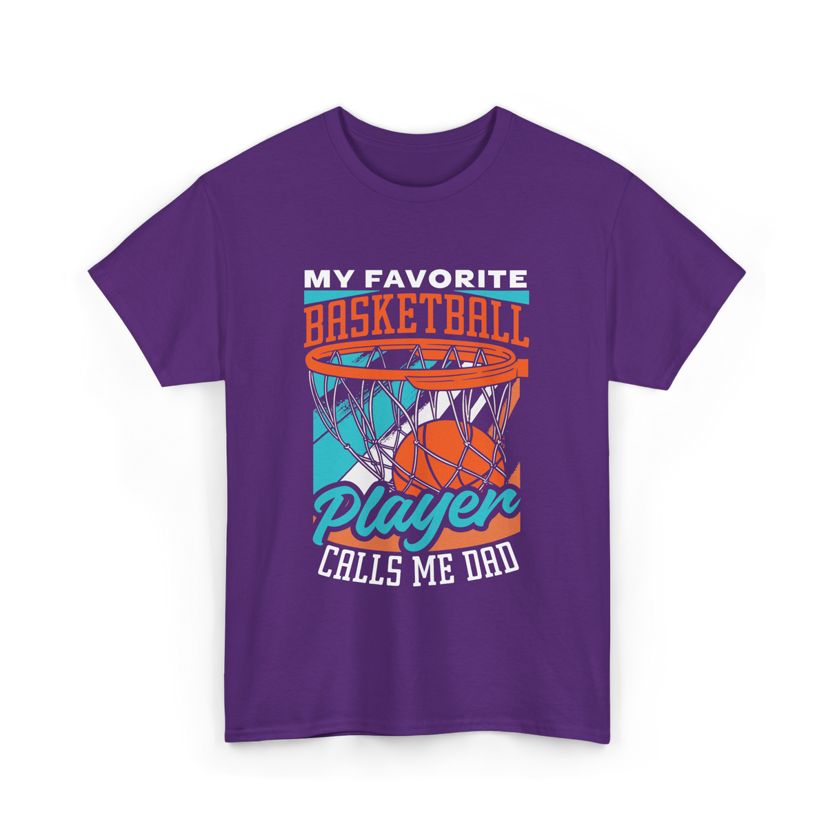 My Favorite Basketball Player Dad Coach T-Shirt - Purple