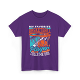 My Favorite Basketball Player Dad Coach T-Shirt - Purple