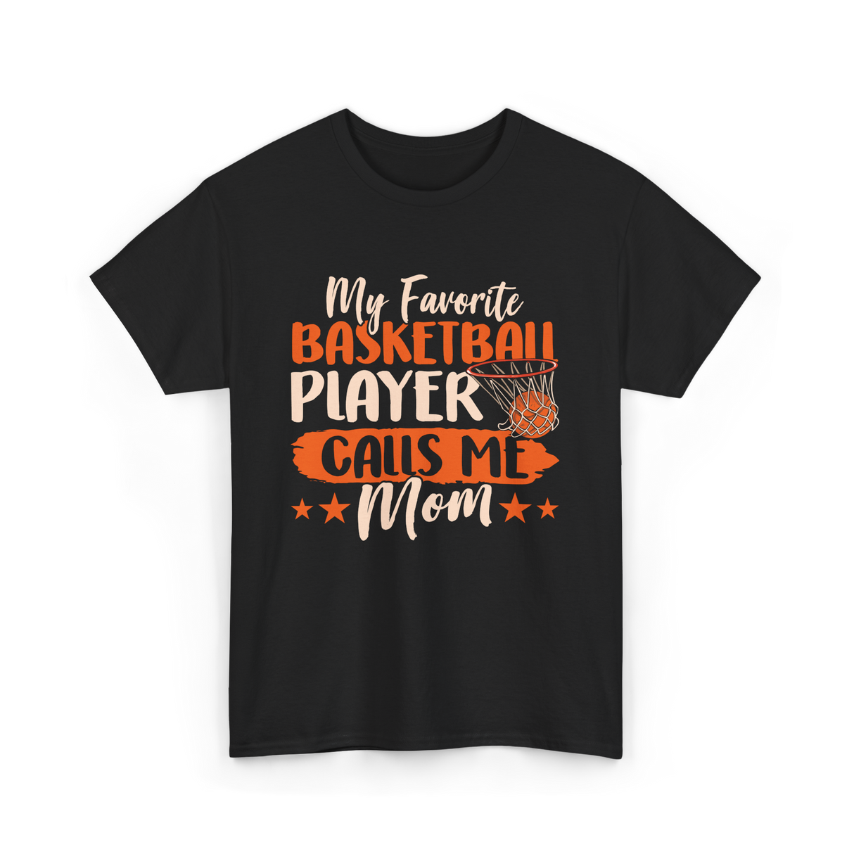 My Favorite Basketball Player Mom T-Shirt - Black