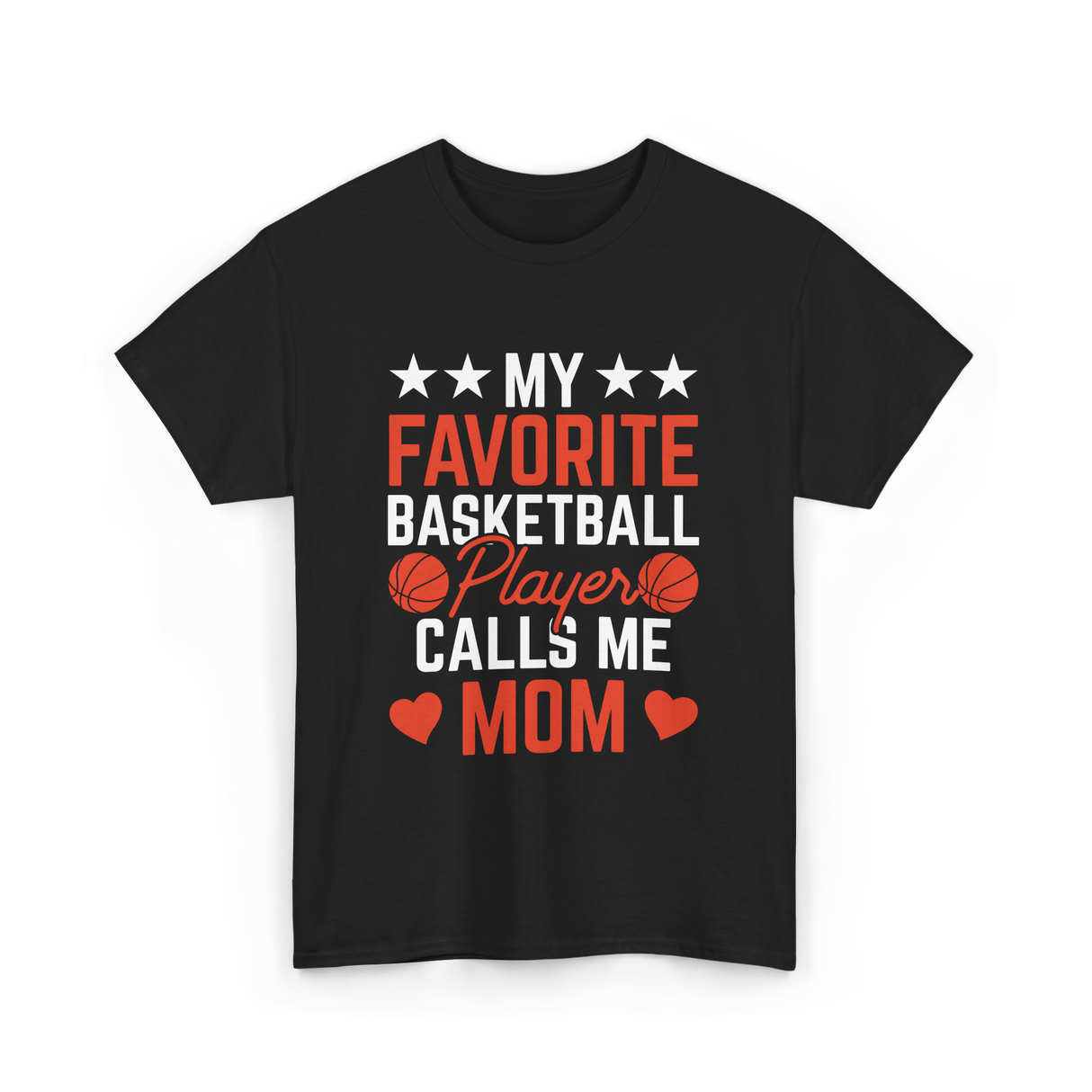 My Favorite Basketball Player Mom T-Shirt - Black