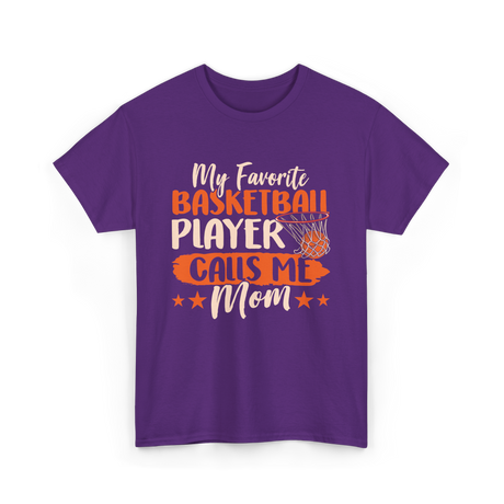 My Favorite Basketball Player Mom T-Shirt - Purple