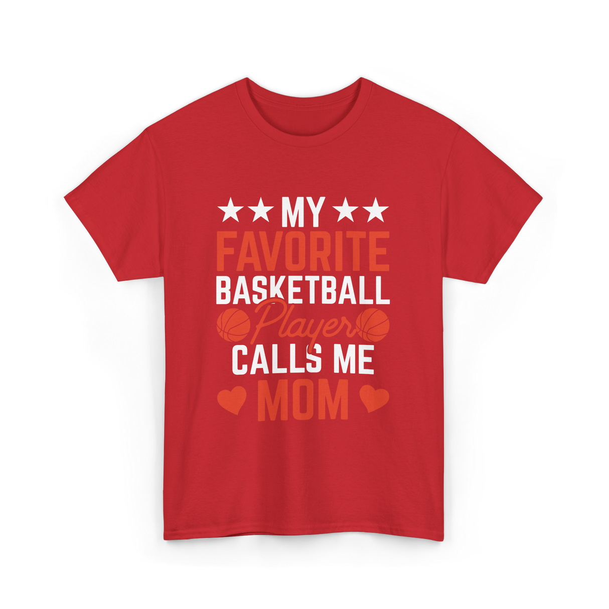 My Favorite Basketball Player Mom T-Shirt - Red