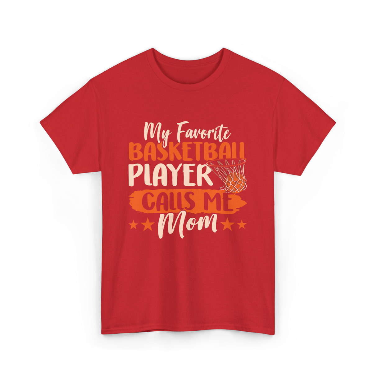 My Favorite Basketball Player Mom T-Shirt - Red