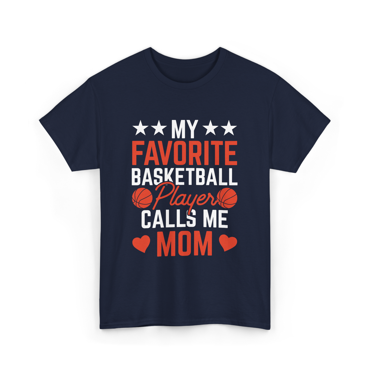 My Favorite Basketball Player Mom T-Shirt - Navy