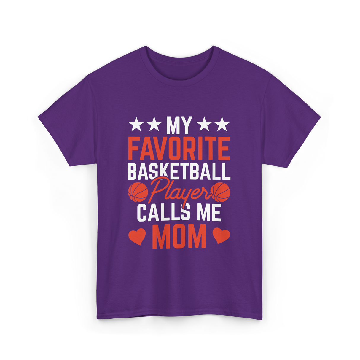 My Favorite Basketball Player Mom T-Shirt - Purple