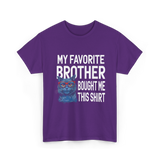 My Favorite Brother Cat T-Shirt - Purple