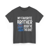 My Favorite Brother Cat T-Shirt - Dark Heather