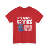 My Favorite Brother Cat T-Shirt - Red