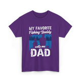 My Favorite Fishing Buddy Dad T-Shirt - Purple