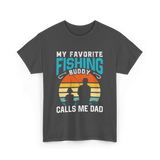 My Favorite Fishing Buddy Fishing Dad T-Shirt - Dark Heather