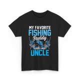 My Favorite Fishing Uncle Fishing T-Shirt - Black