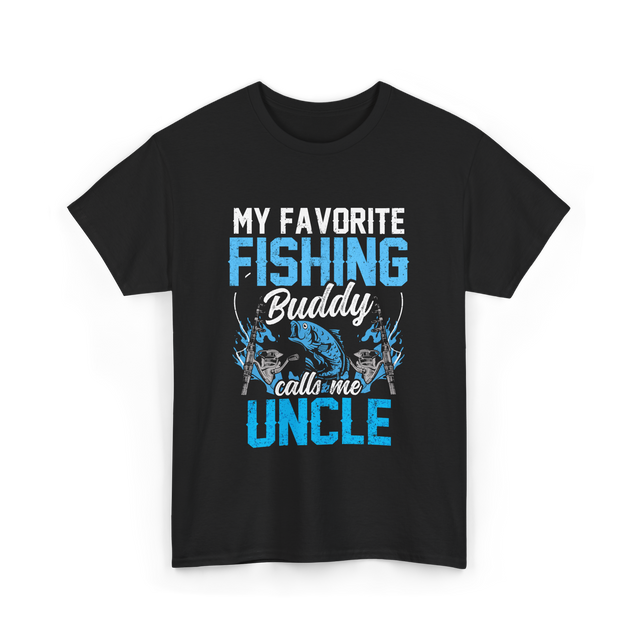 My Favorite Fishing Uncle Fishing T-Shirt - Black