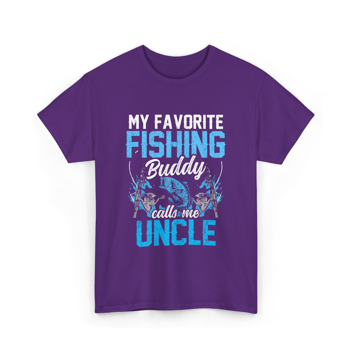 My Favorite Fishing Uncle Fishing T-Shirt - Purple