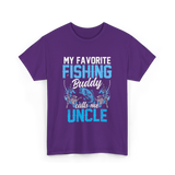 My Favorite Fishing Uncle Fishing T-Shirt - Purple