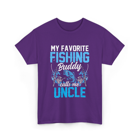 My Favorite Fishing Uncle Fishing T-Shirt - Purple