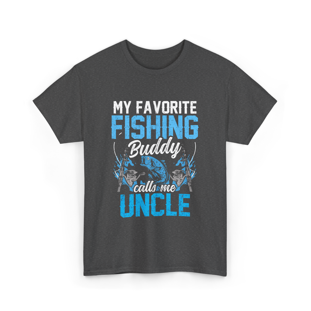 My Favorite Fishing Uncle Fishing T-Shirt - Dark Heather