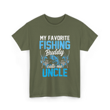 My Favorite Fishing Uncle Fishing T-Shirt - Military Green