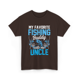 My Favorite Fishing Uncle Fishing T-Shirt - Dark Chocolate