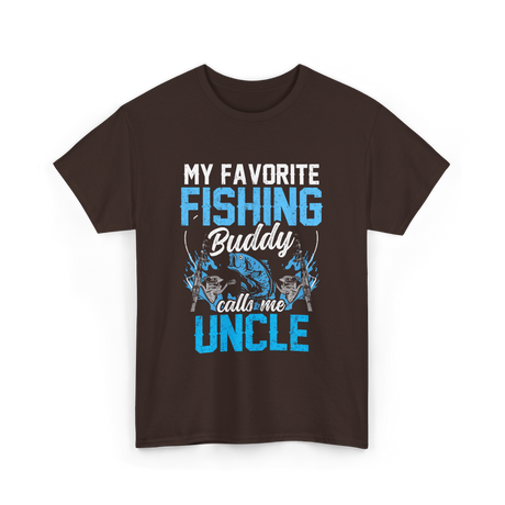 My Favorite Fishing Uncle Fishing T-Shirt - Dark Chocolate