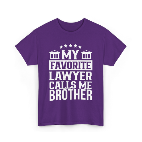 My Favorite Lawyer Brother Law School T-Shirt - Purple