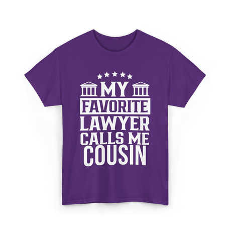 My Favorite Lawyer Cousin Law Student T-Shirt - Purple