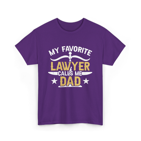 My Favorite Lawyer Dad Attorney T-Shirt - Purple