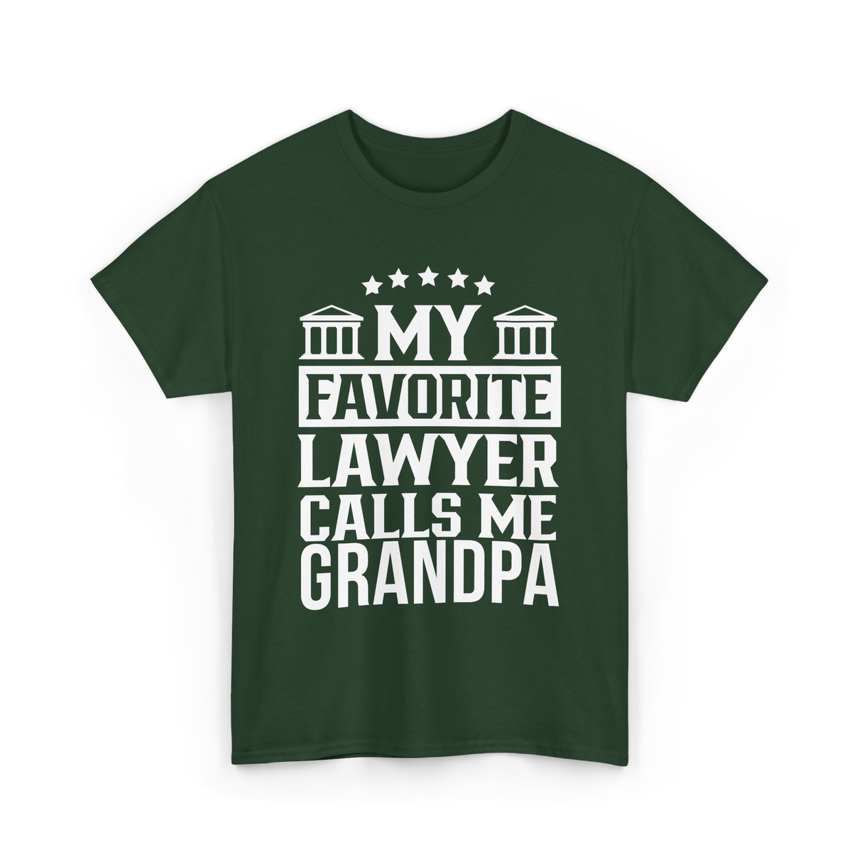 My Favorite Lawyer Grandpa Law T-Shirt - Forest Green