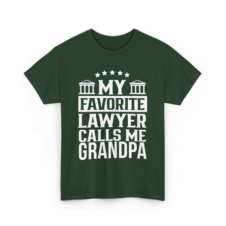 My Favorite Lawyer Grandpa Law T-Shirt - Forest Green