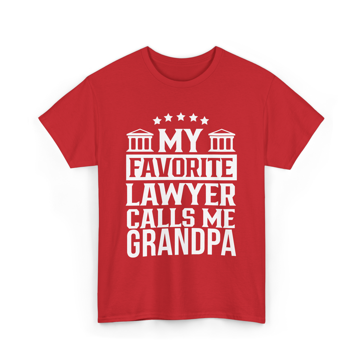 My Favorite Lawyer Grandpa Law T-Shirt - Red