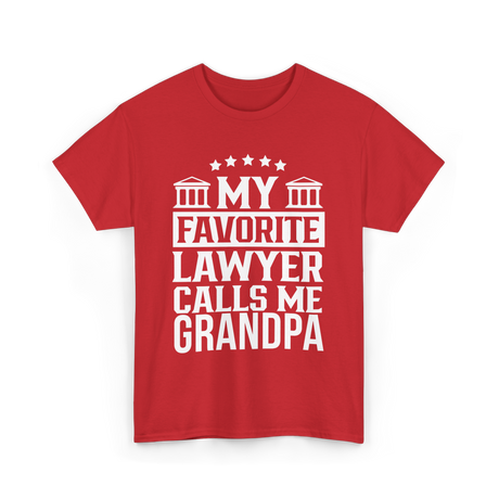 My Favorite Lawyer Grandpa Law T-Shirt - Red