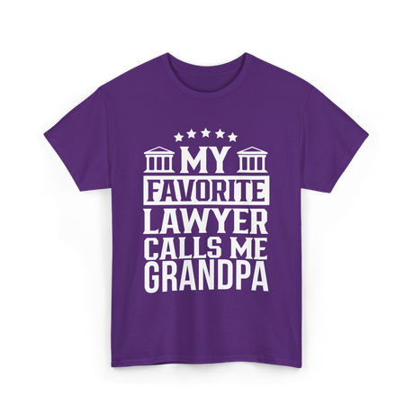 My Favorite Lawyer Grandpa Law T-Shirt - Purple