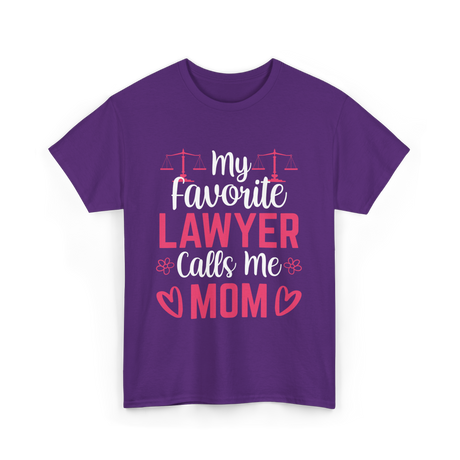 My Favorite Lawyer Mom Advocate T-Shirt - Purple