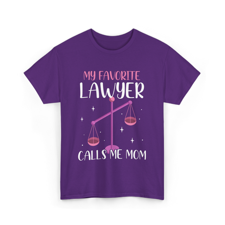 My Favorite Lawyer Mom Advocate T-Shirt - Purple