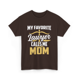 My Favorite Lawyer Mom Law T-Shirt - Dark Chocolate