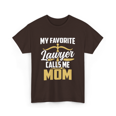 My Favorite Lawyer Mom Law T-Shirt - Dark Chocolate